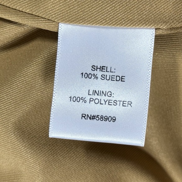 Le' AL.X Women's Size Large Camel Suede Leather Mini Skirt $259 - Picture 9 of 10